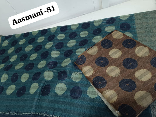 Aasmani 81 Kalpveli Soft Cotton Sarees Exporter Ahmedabad