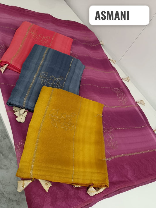 Aasmani 89 Kalpveli Georgette Sarees Manufacturer India