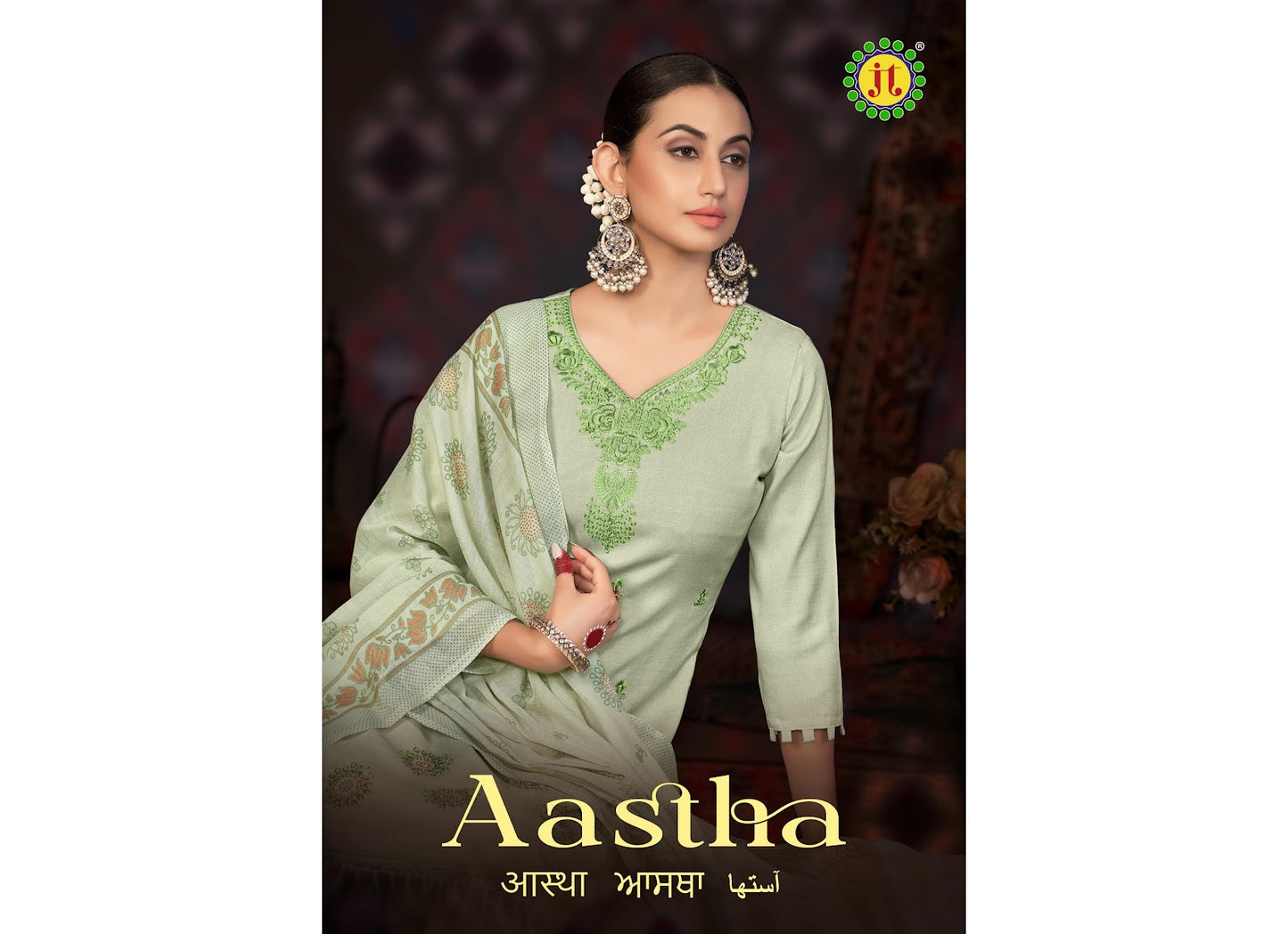 Aastha Jt Slub Plazzo Style Suits Supplier India
