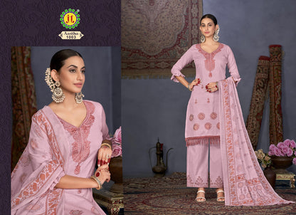 Aastha Jt Slub Plazzo Style Suits Supplier India