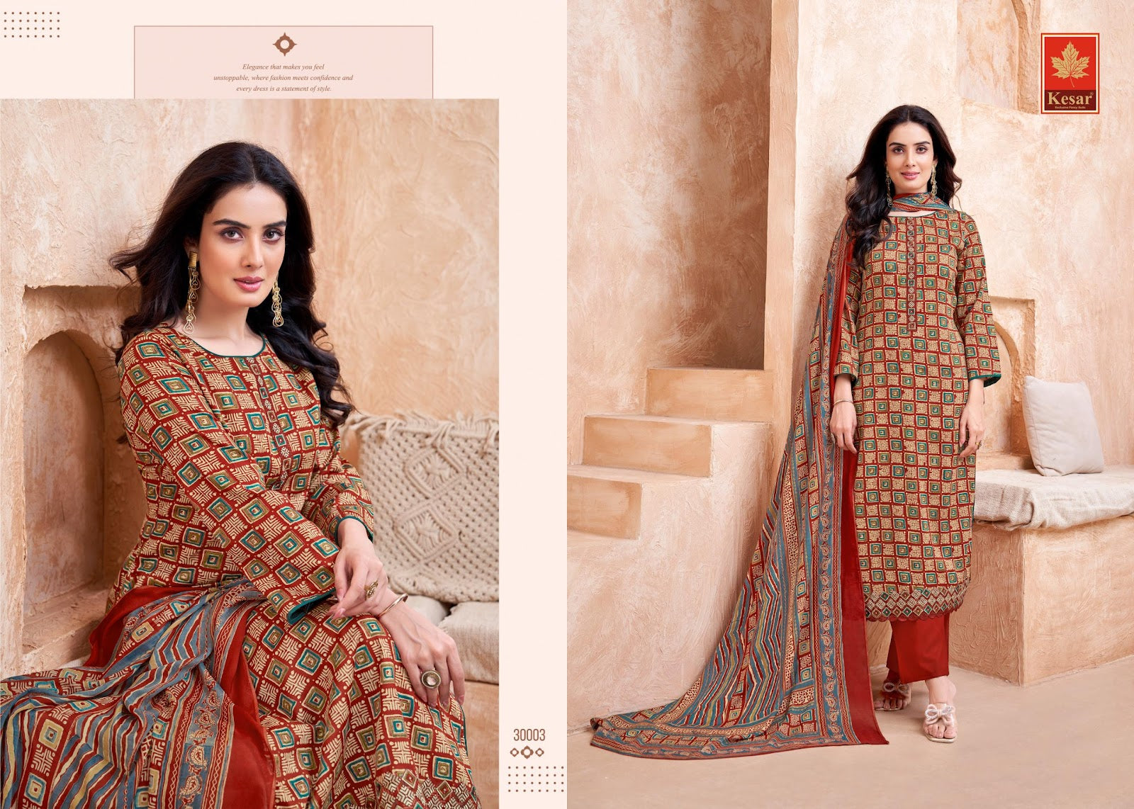 Aastha Kesar Pure Jam Plazzo Style Suits Exporter Ahmedabad