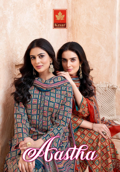 Aastha Kesar Pure Jam Plazzo Style Suits Exporter Ahmedabad