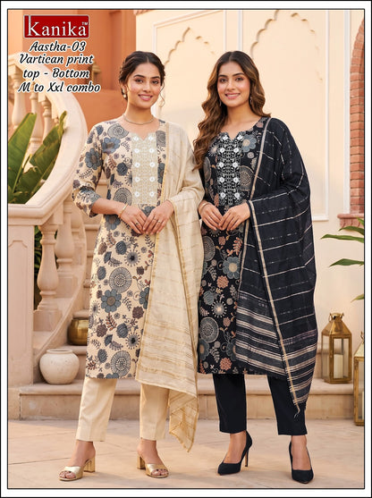 Aastha Knk Vertican Readymade Pant Style Suits Wholesale Rate
