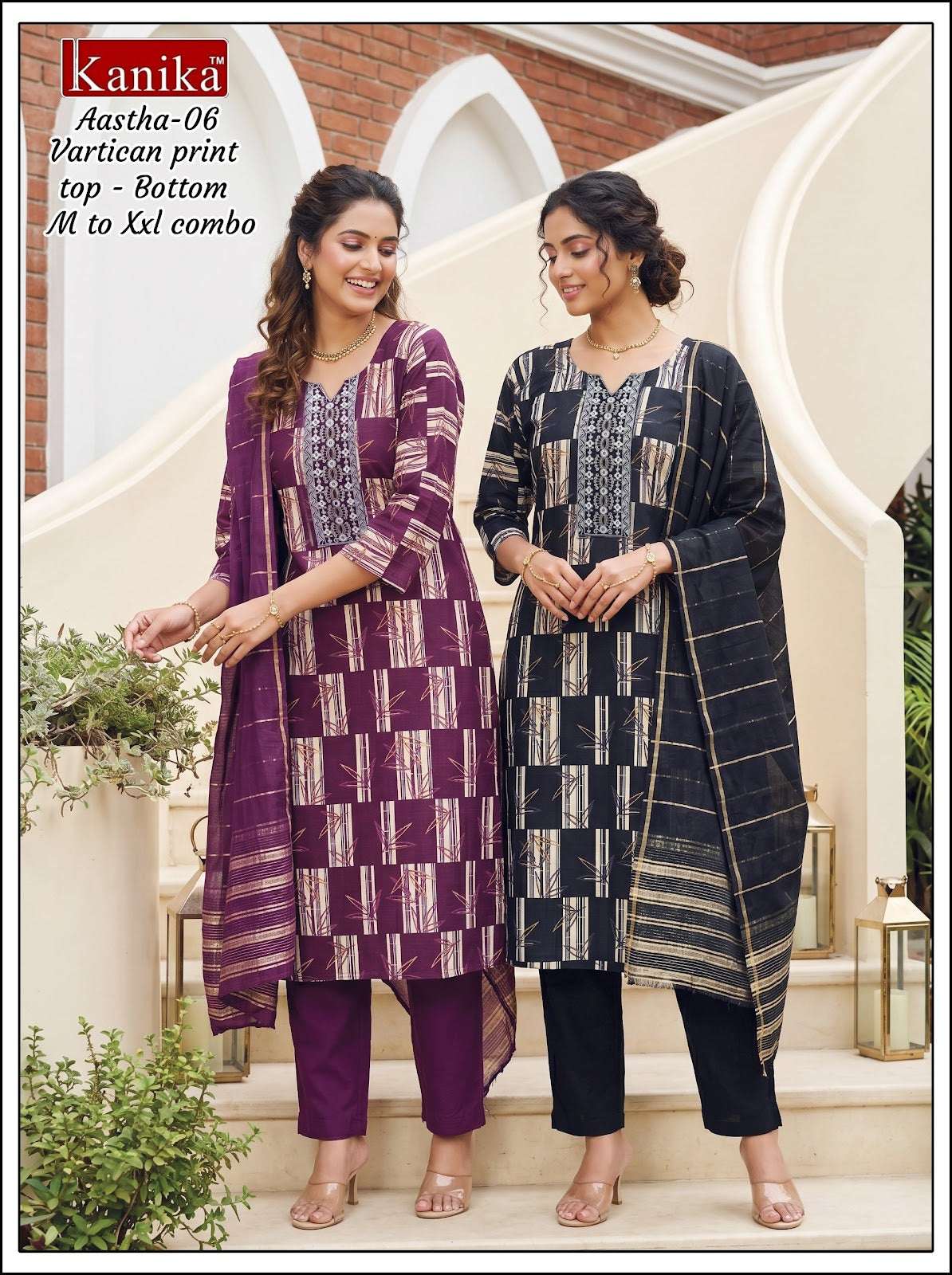 Aastha Knk Vertican Readymade Pant Style Suits Wholesale Rate