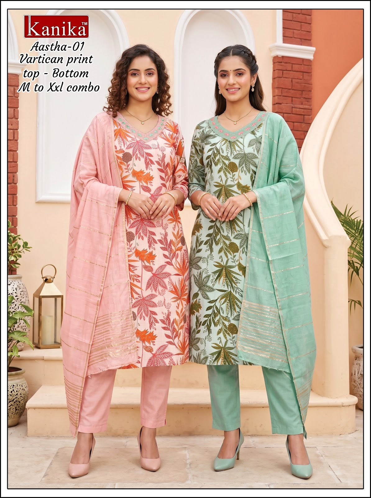 Aastha Knk Vertican Readymade Pant Style Suits Wholesale Rate