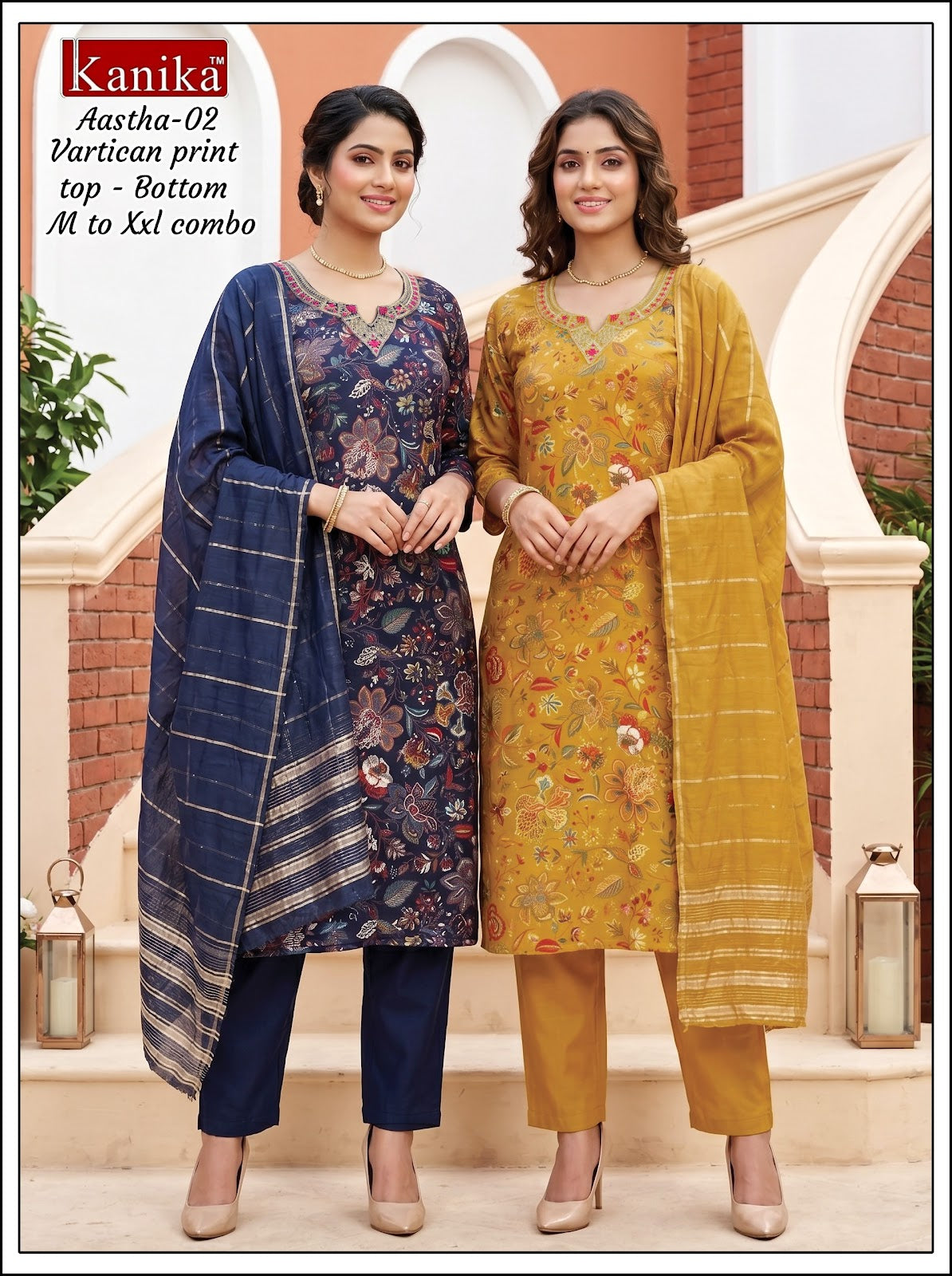 Aastha Knk Vertican Readymade Pant Style Suits Wholesale Rate