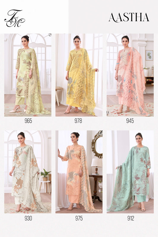Aastha Tm Linen Cotton Pant Style Suits Wholesaler Ahmedabad