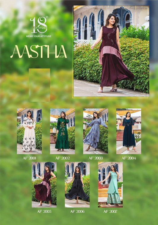 Aastha Vol 20 18 Attitude One Piece Wholesaler Ahmedabad
