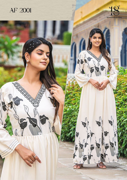 Aastha Vol 20 18 Attitude One Piece Wholesaler Ahmedabad