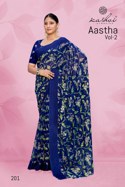 Aastha Vol 2 Kashvi Creation Georgette Sarees Manufacturer