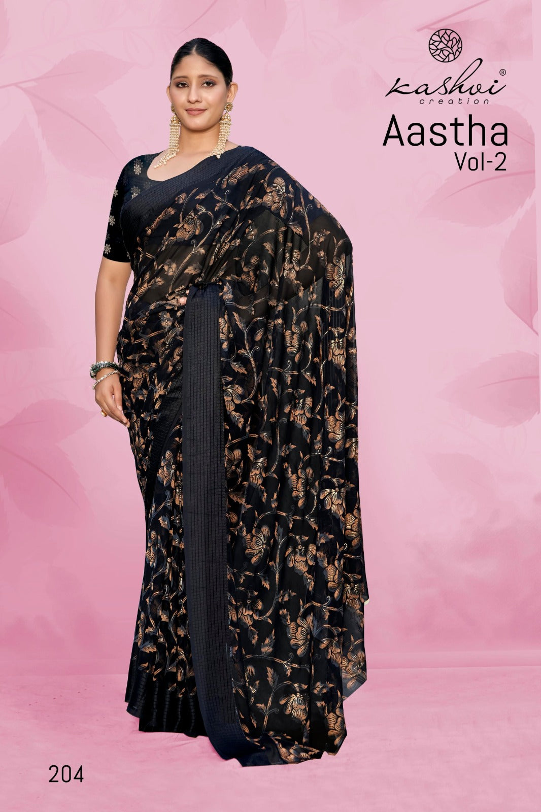 Aastha Vol 2 Kashvi Creation Georgette Sarees Manufacturer