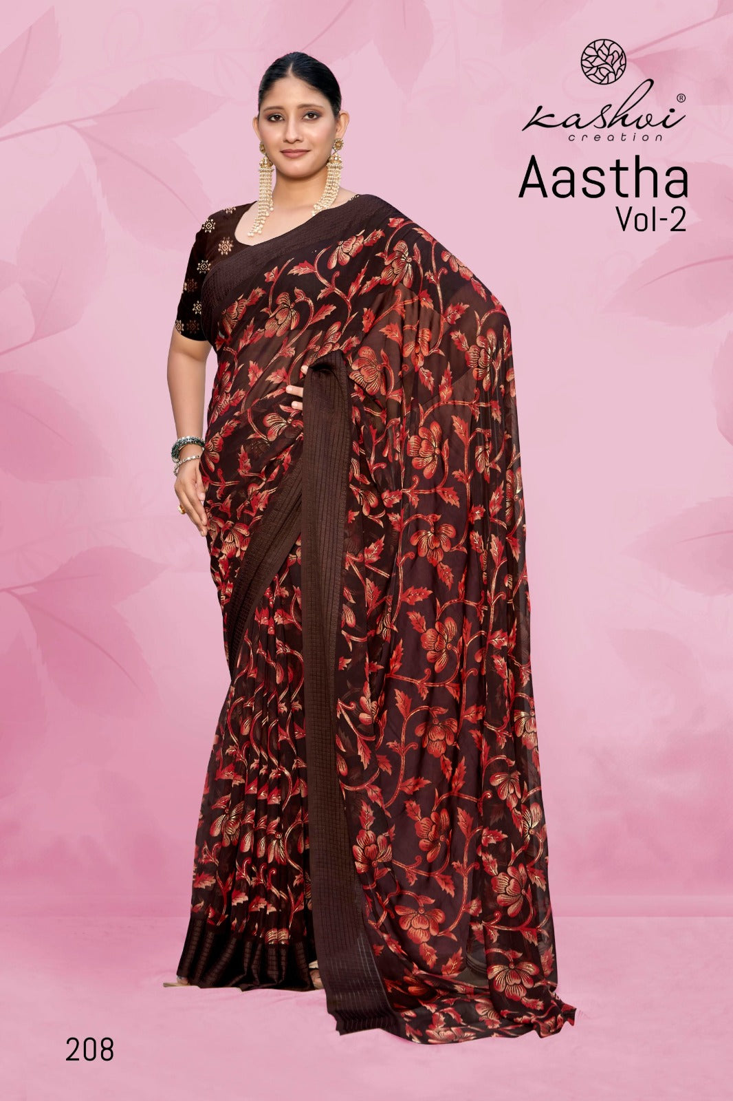 Aastha Vol 2 Kashvi Creation Georgette Sarees Manufacturer