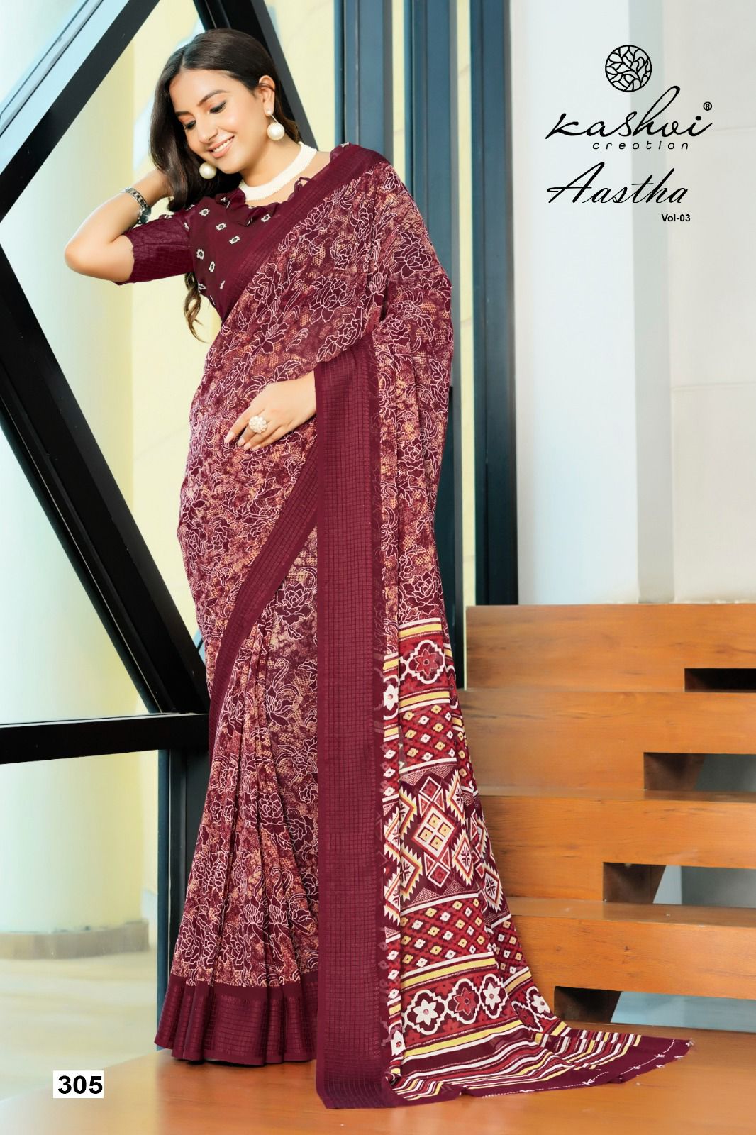 Aastha Vol 3 Kashvi Creation Georgette Sarees Exporter