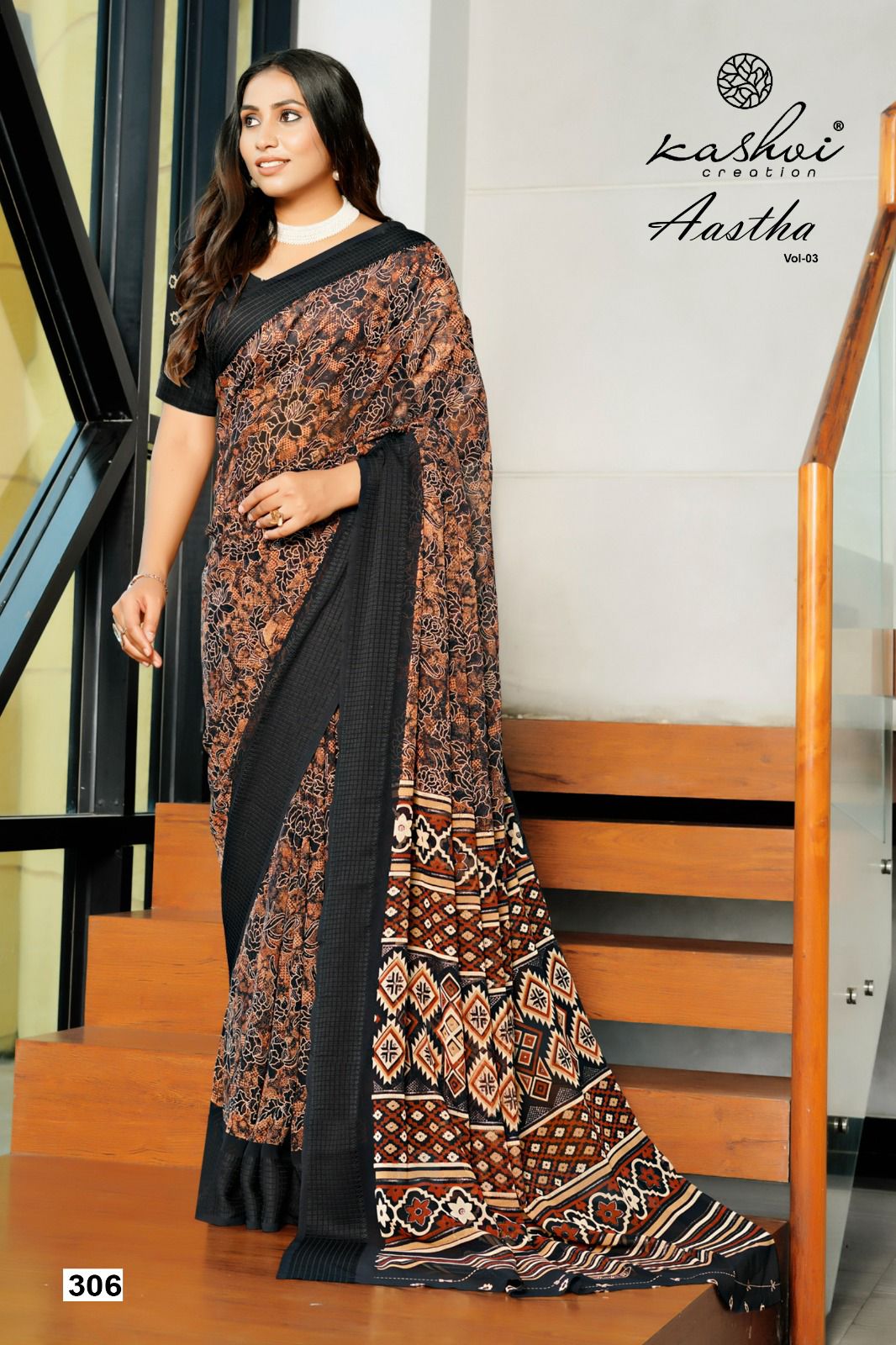 Aastha Vol 3 Kashvi Creation Georgette Sarees Exporter