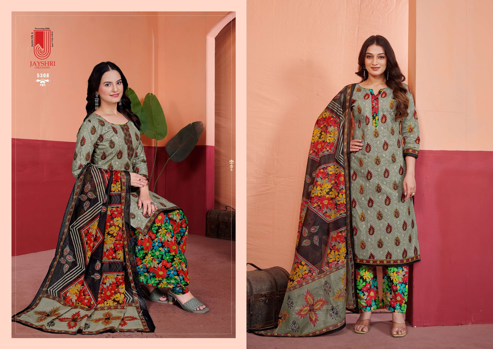 Aastha Vol 53 Jayshri Creation Cambric Pant Style Suits Supplier