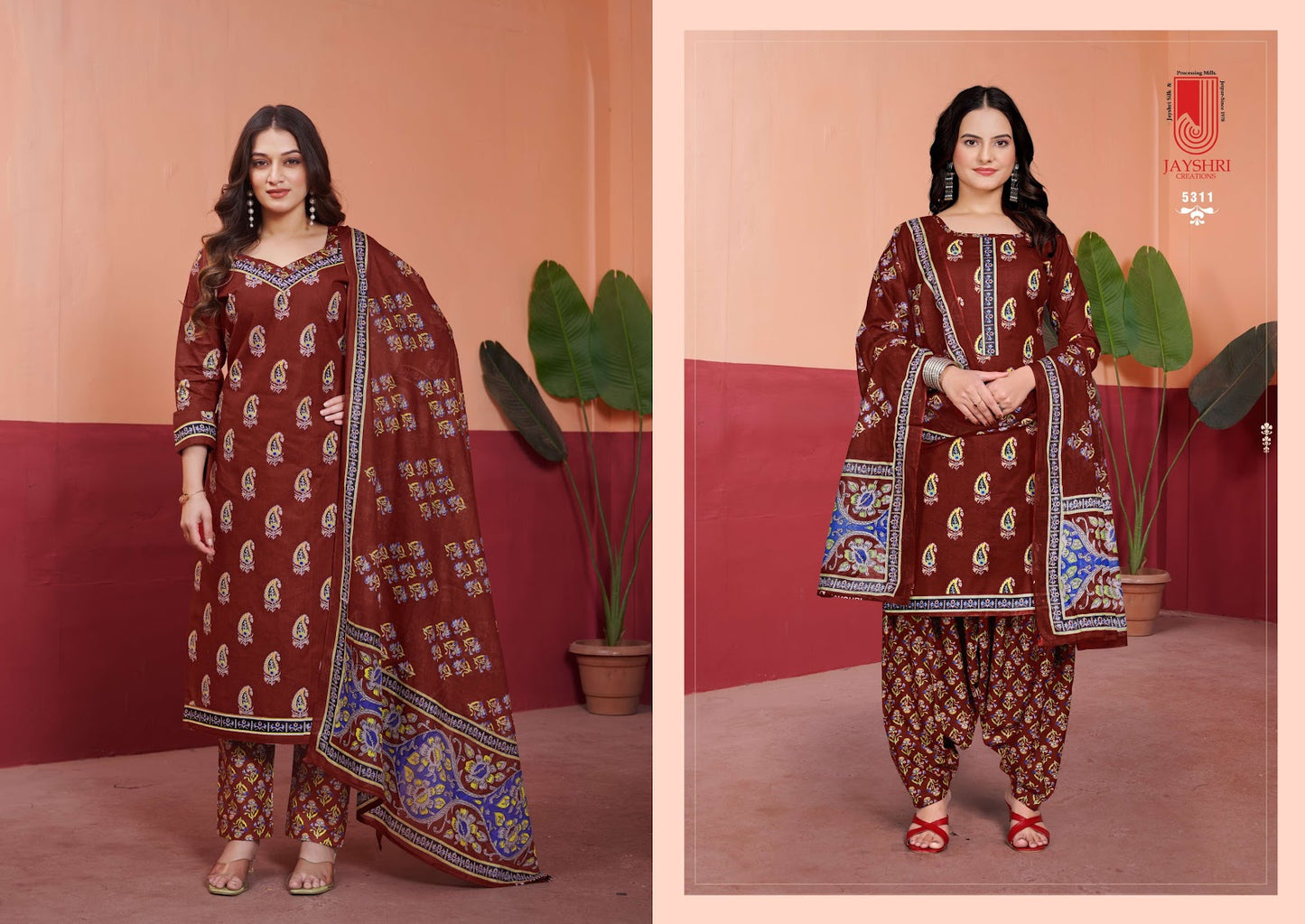 Aastha Vol 53 Jayshri Creation Cambric Pant Style Suits Supplier