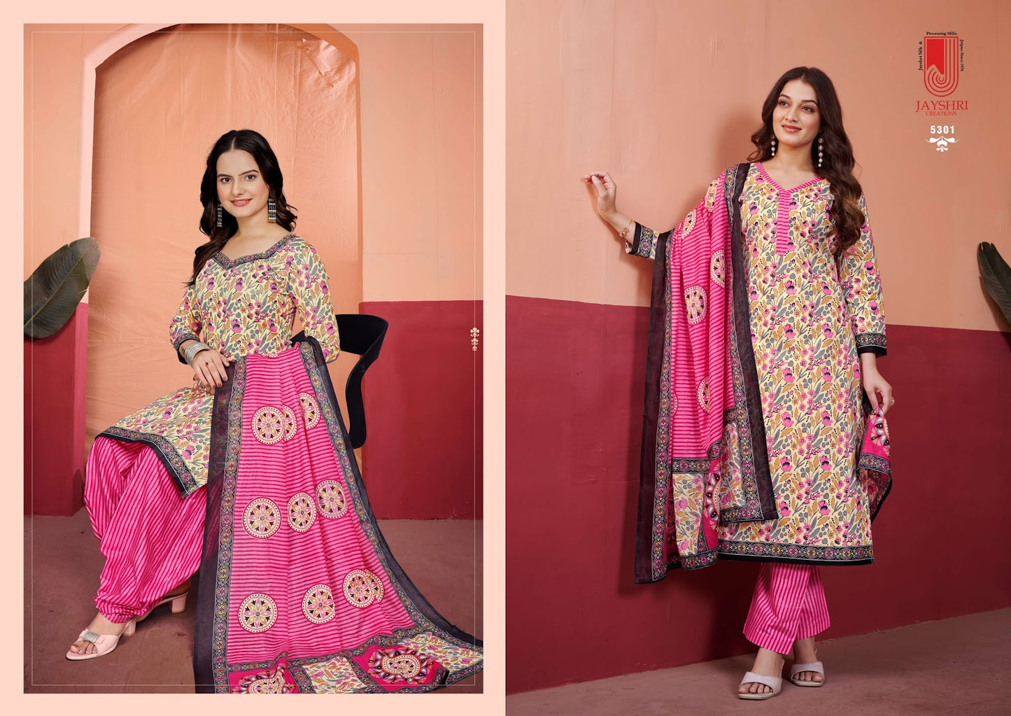 Aastha Vol 53 Jayshri Creation Cambric Pant Style Suits Supplier