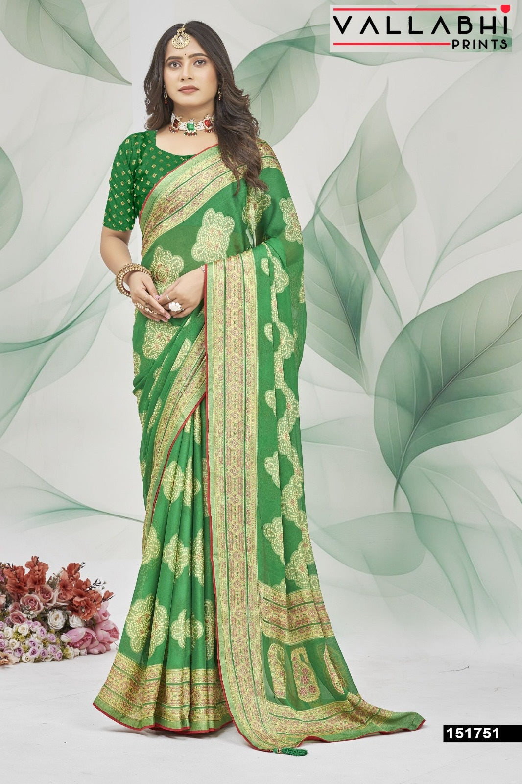 Aavisha Vallabhi Prints Brasso Sarees Exporter Gujarat