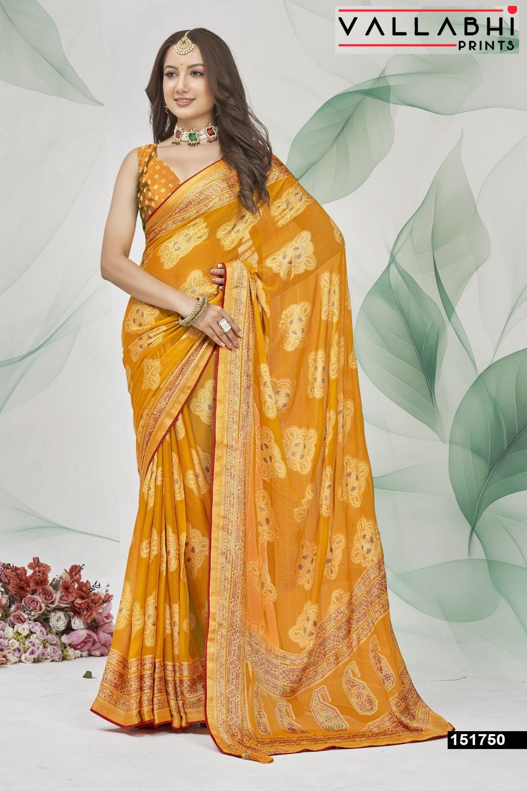 Aavisha Vallabhi Prints Brasso Sarees Exporter Gujarat