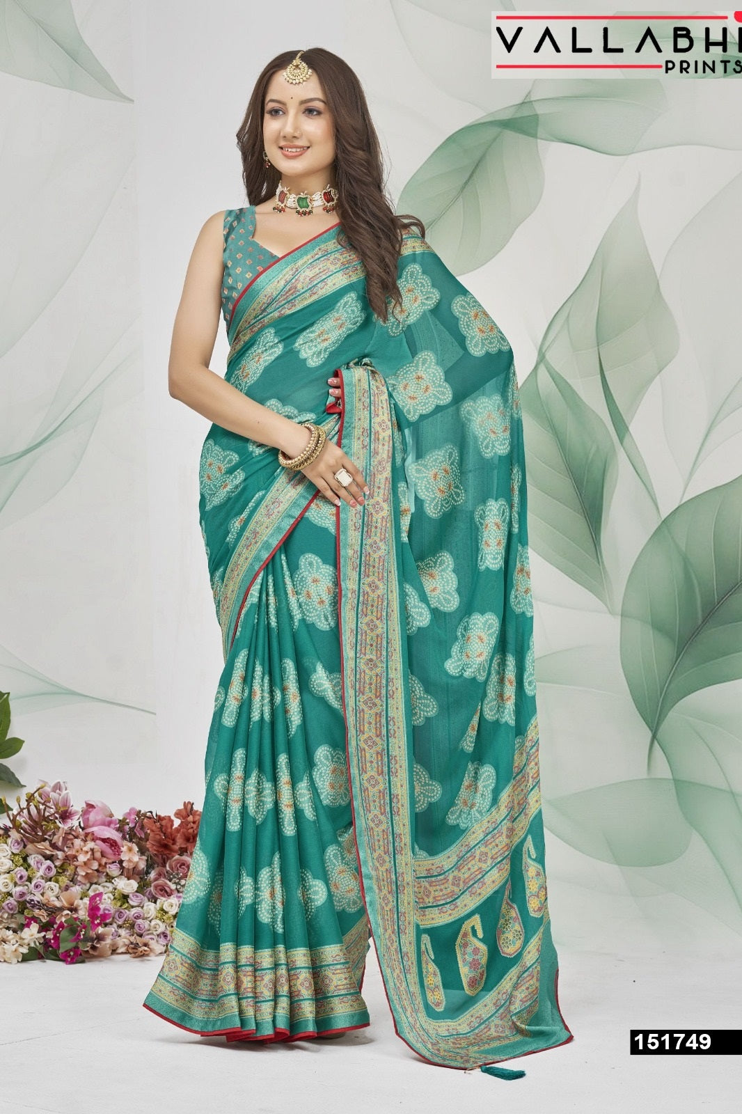 Aavisha Vallabhi Prints Brasso Sarees Exporter Gujarat