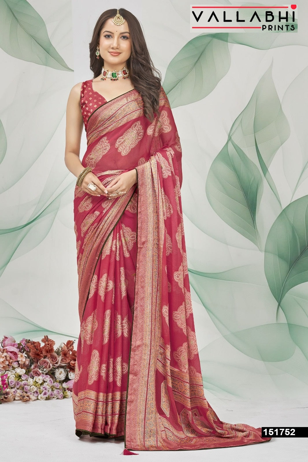 Aavisha Vallabhi Prints Brasso Sarees Exporter Gujarat
