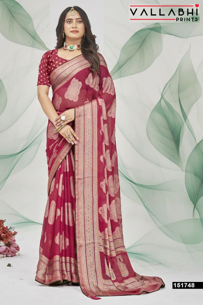 Aavisha Vallabhi Prints Brasso Sarees Exporter Gujarat