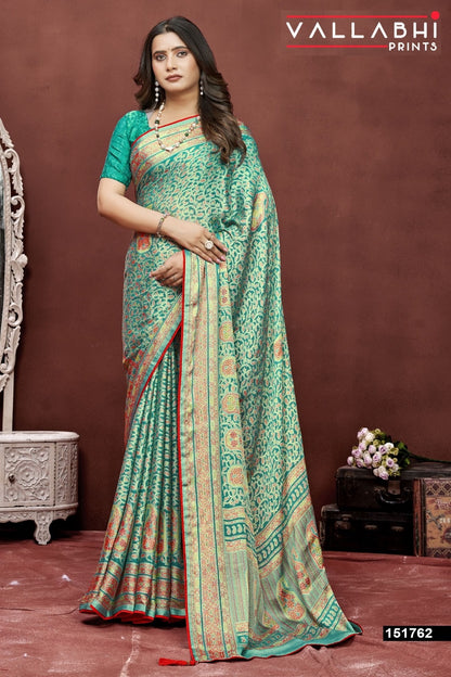 Aavisha Vol 3 Vallabhi Prints Brasso Sarees Wholesale