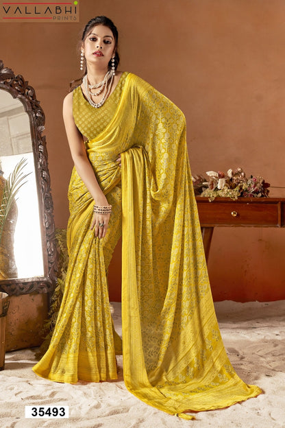 Aavisha Vol 5 Vallabhi Prints Brasso Sarees Wholesale Price
