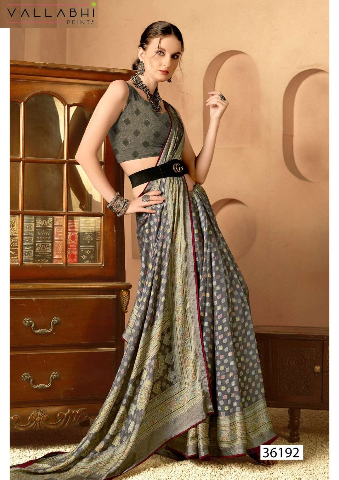 Aavisha Vol 6 Vallabhi Prints Brasso Sarees Exporter Ahmedabad