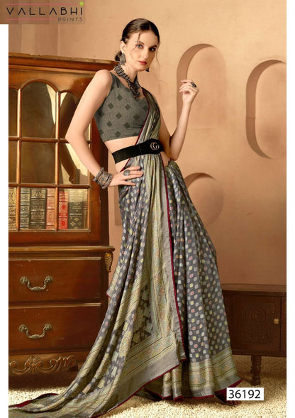 Aavisha Vol 6 Vallabhi Prints Brasso Sarees Exporter Ahmedabad