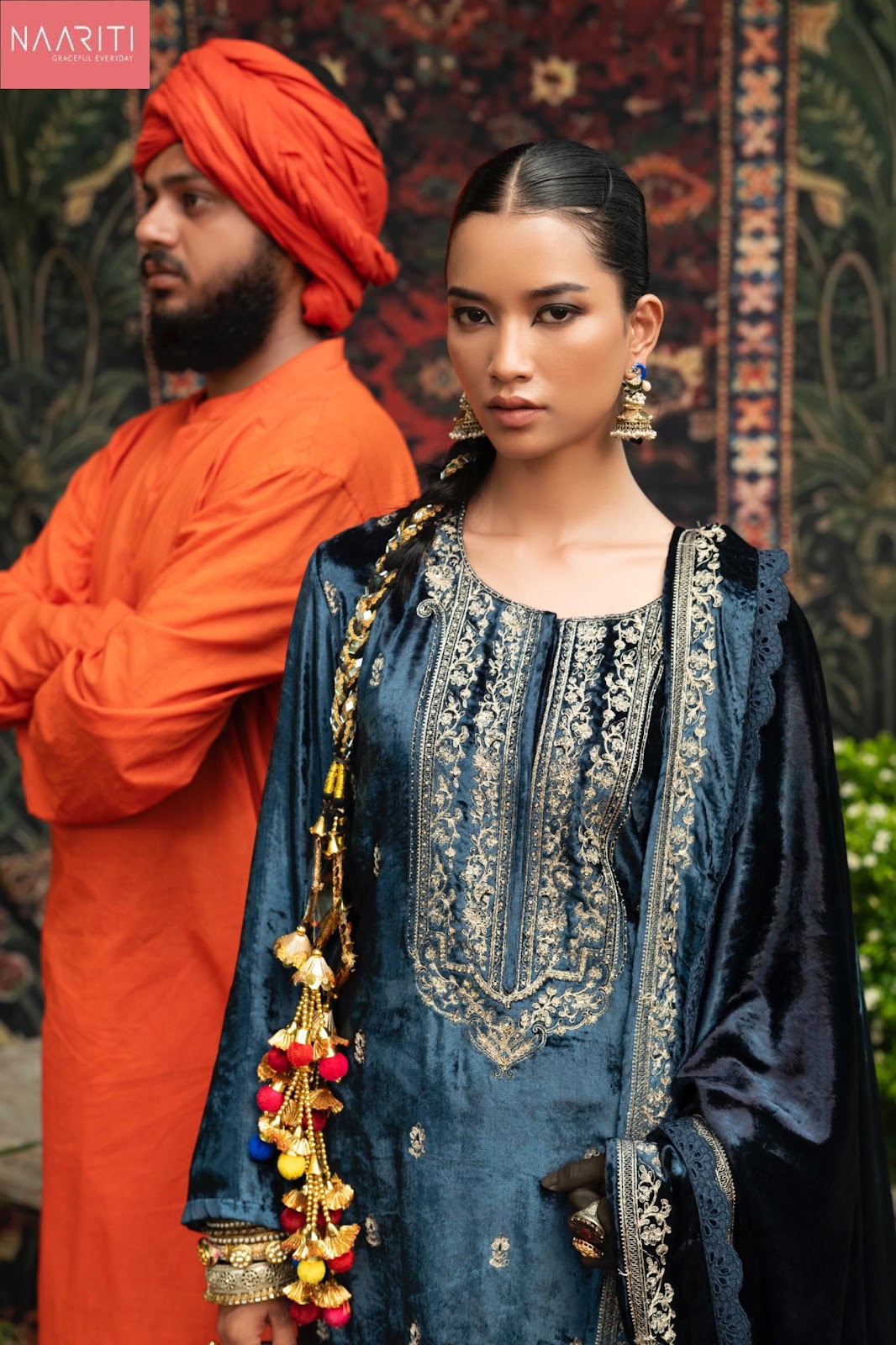 Aavri Naariti Velvet Suits Exporter India