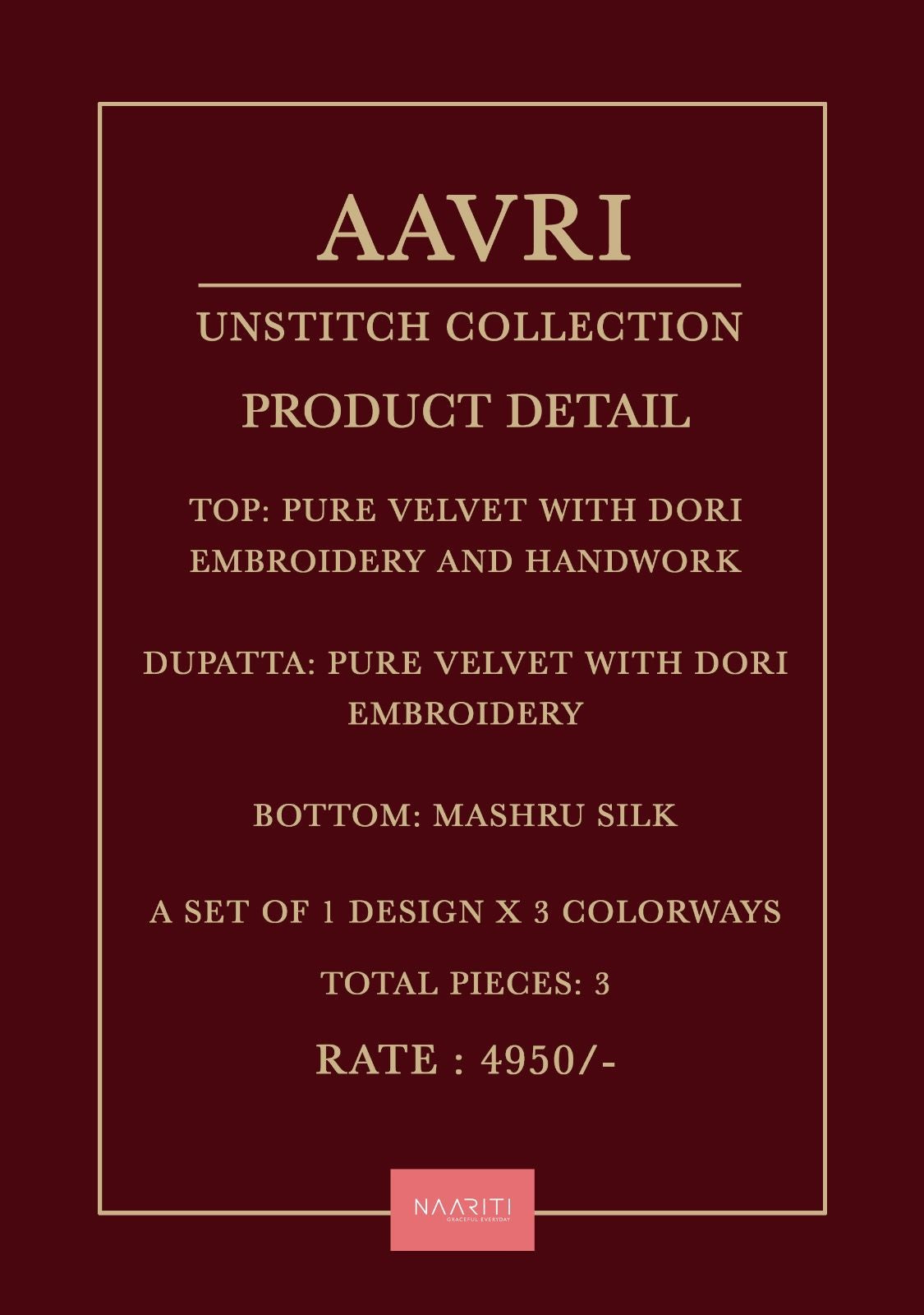 Aavri Naariti Velvet Suits Exporter India