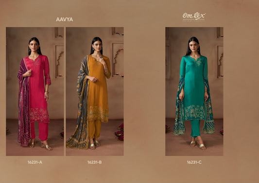 Aavya Omtex Organza Pant Style Suits Wholesale Rate