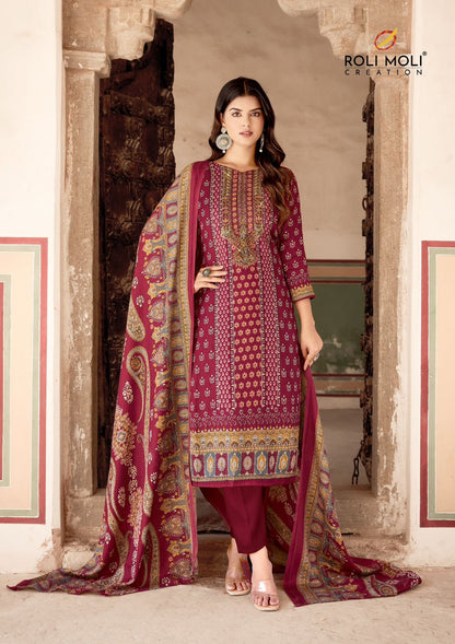 Aayat Roli Moli Pashmina Suits Wholesale Price