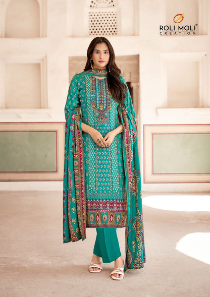 Aayat Roli Moli Pashmina Suits Wholesale Price