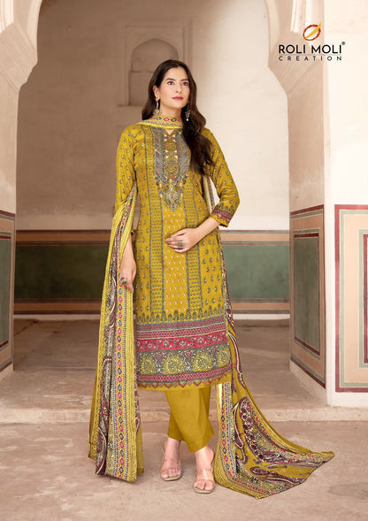 Aayat Roli Moli Pashmina Suits Wholesale Price
