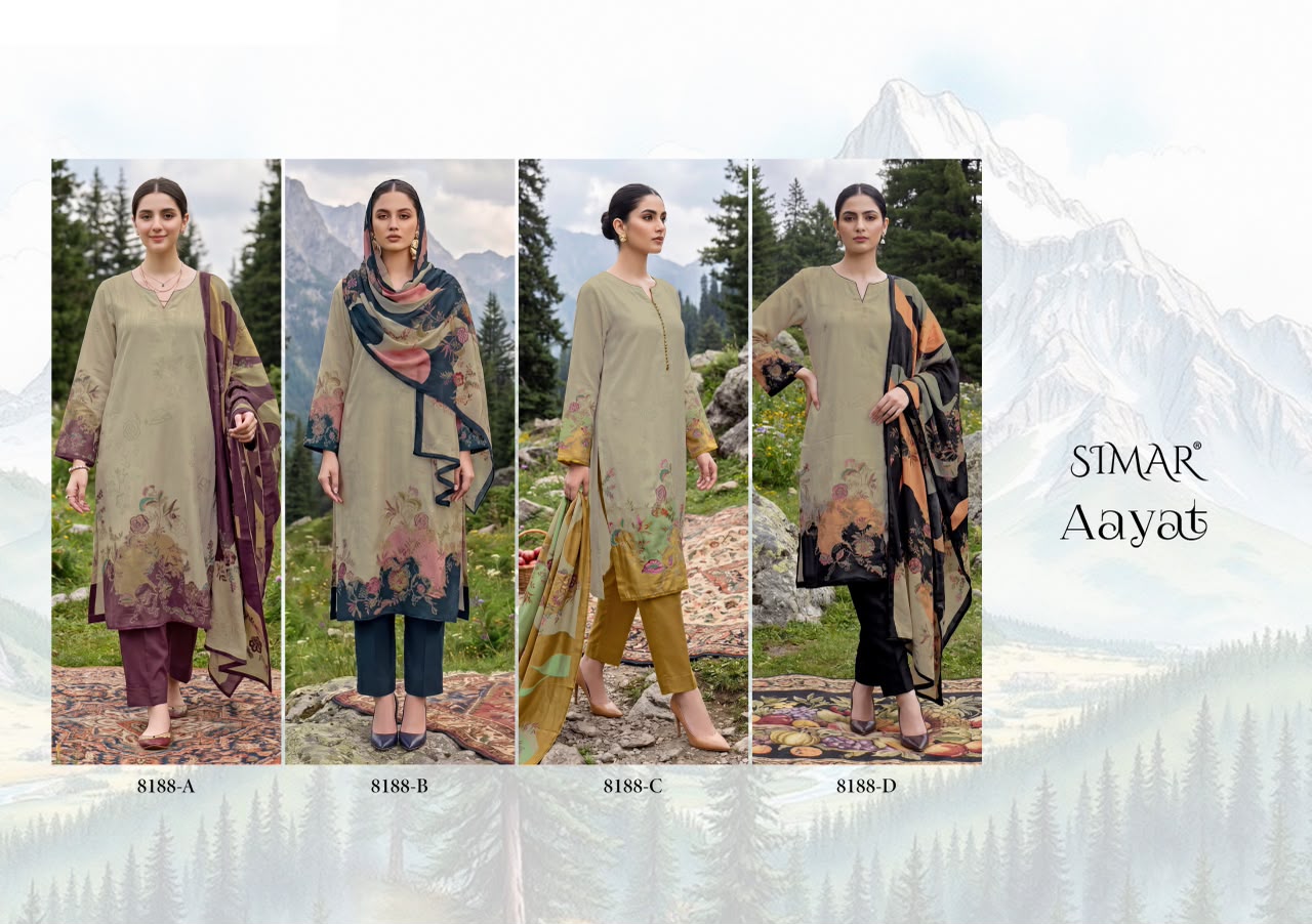 Aayat Simar Viscose Organza Pant Style Suits Wholesaler India