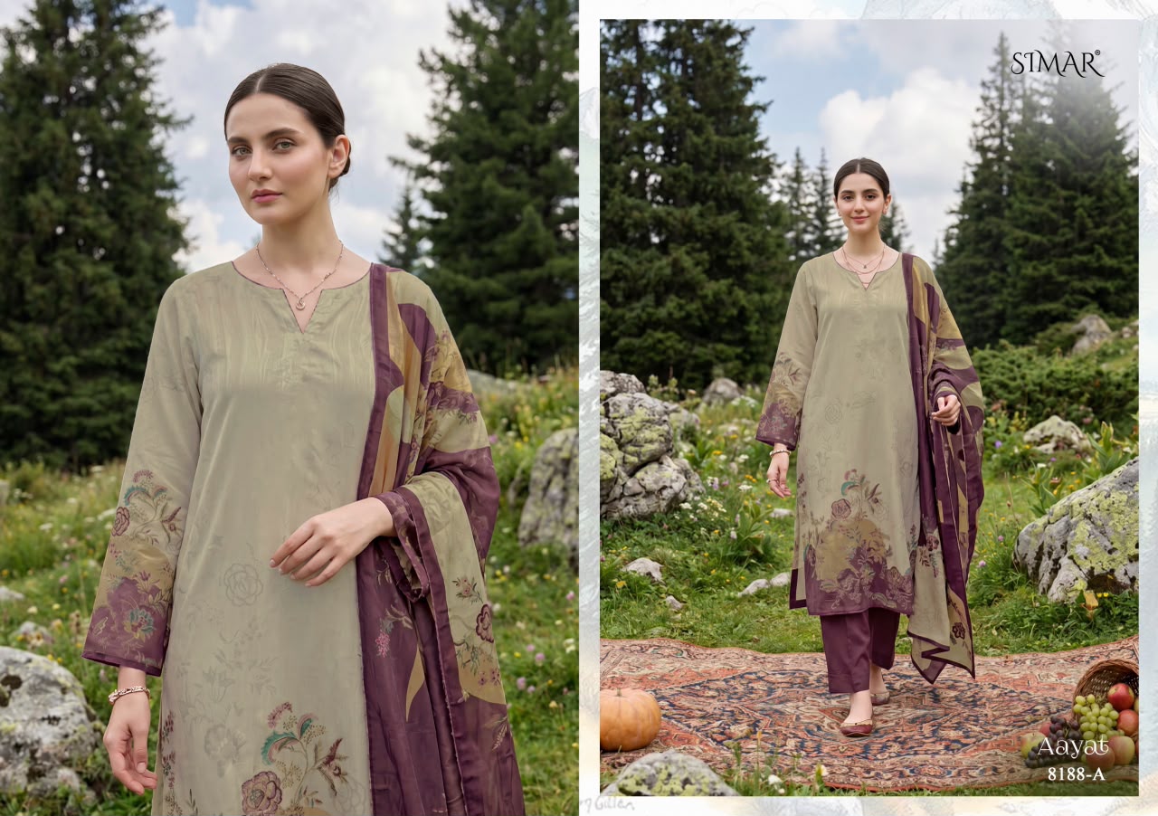 Aayat Simar Viscose Organza Pant Style Suits Wholesaler India