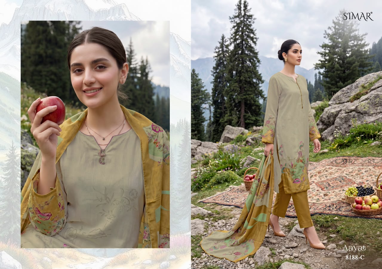 Aayat Simar Viscose Organza Pant Style Suits Wholesaler India