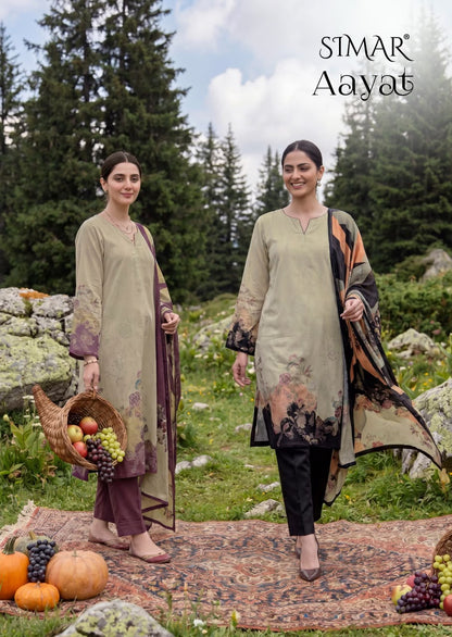 Aayat Simar Viscose Organza Pant Style Suits Wholesaler India