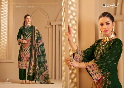 Aayat Vol 12 Zulfat Designer Viscose Rayon Karachi Salwar Suits Supplier