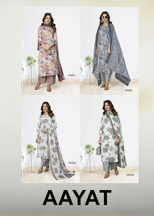 Aayat Vol 1 Ffi Readymade Cotton Pant Suits Exporter India