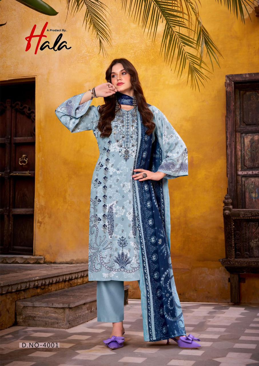 Aayat Vol 4 Hala Mix Cotton Karachi Salwar Suits Exporter India