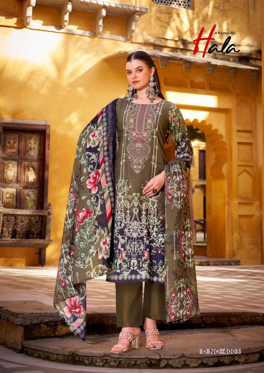 Aayat Vol 4 Hala Mix Cotton Karachi Salwar Suits Exporter India