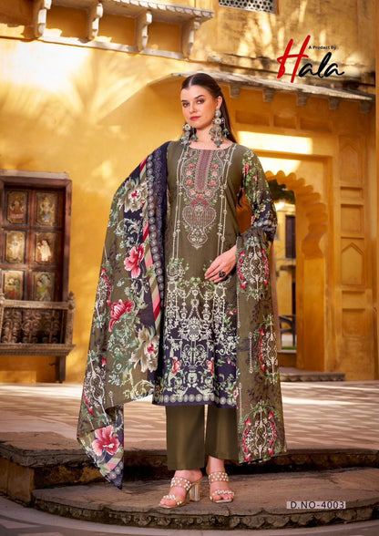 Aayat Vol 4 Hala Mix Cotton Karachi Salwar Suits Exporter India