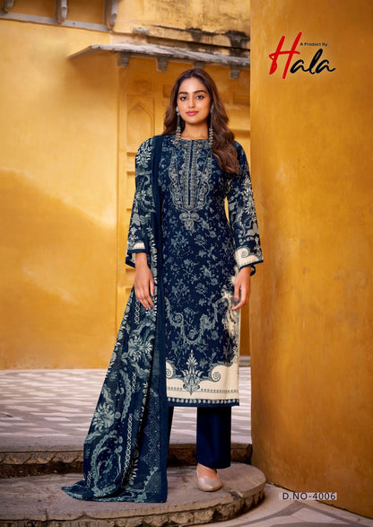 Aayat Vol 4 Hala Mix Cotton Karachi Salwar Suits Exporter India