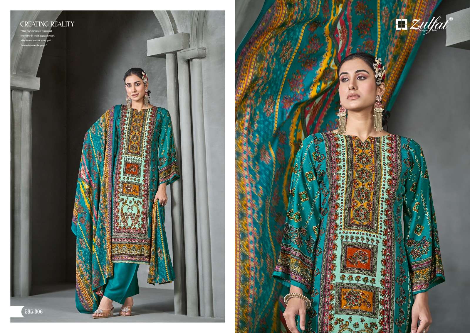 Aayat Vol 4 Zulfat Designer Viscose Rayon Karachi Salwar Suits Supplier