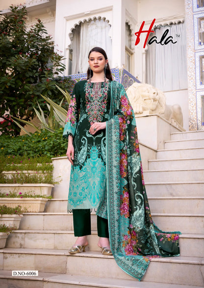Aayat Vol 6 Hala Mix Cotton Karachi Salwar Suits Wholesaler