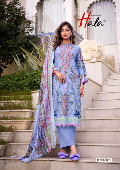 Aayat Vol 6 Hala Mix Cotton Karachi Salwar Suits Wholesaler