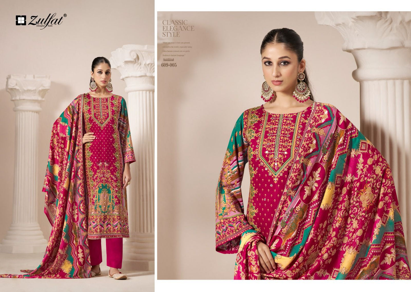Aayat Vol 9 Zulfat Designer Viscose Rayon Karachi Salwar Suits Wholesaler India